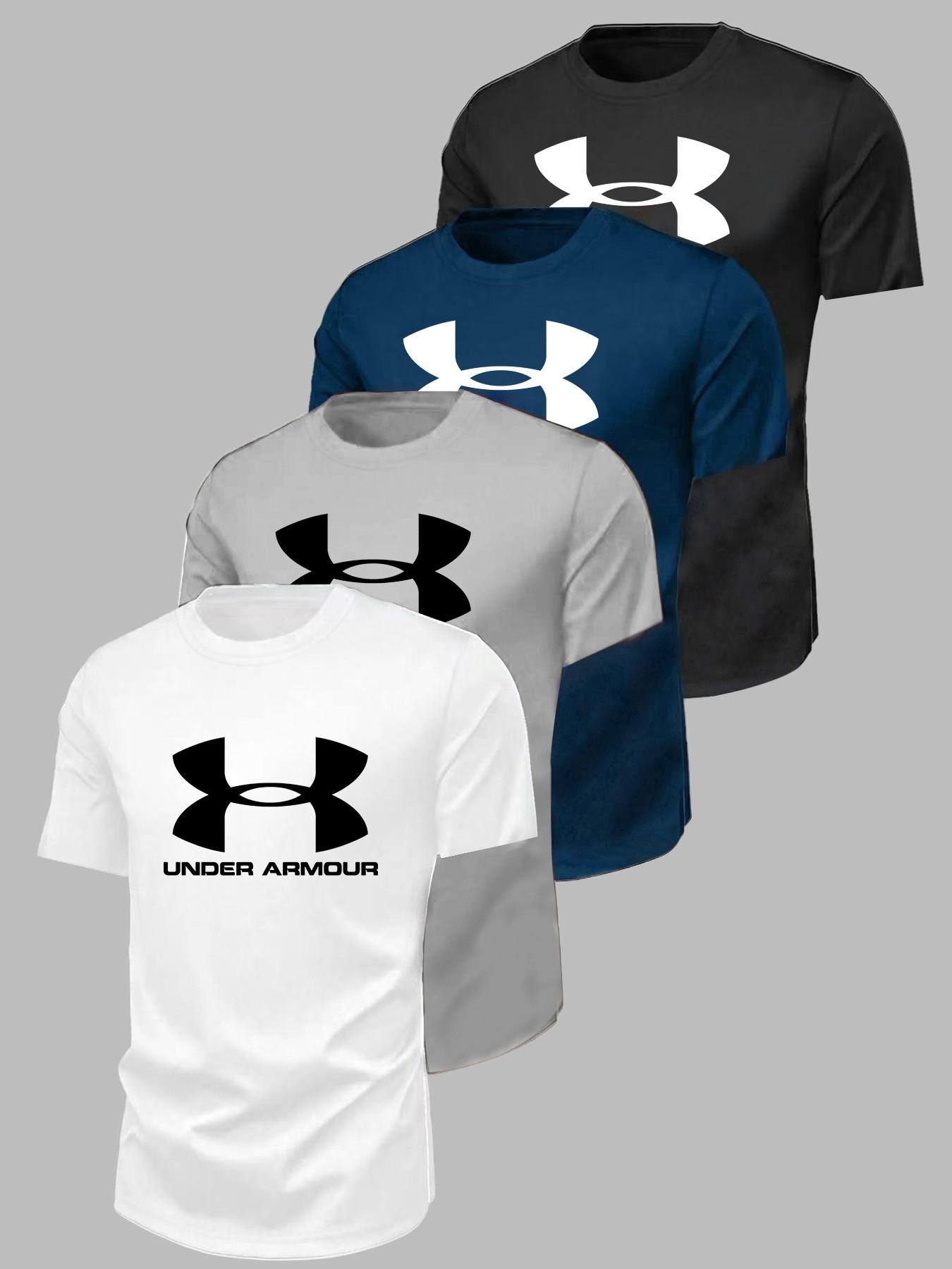 Men's Short Sleeve T-Shirt, Quick-Dry Breathable Sports Top, Loose Fit Round Neck Training Shirt, Summer Workout Running Basketball Gear