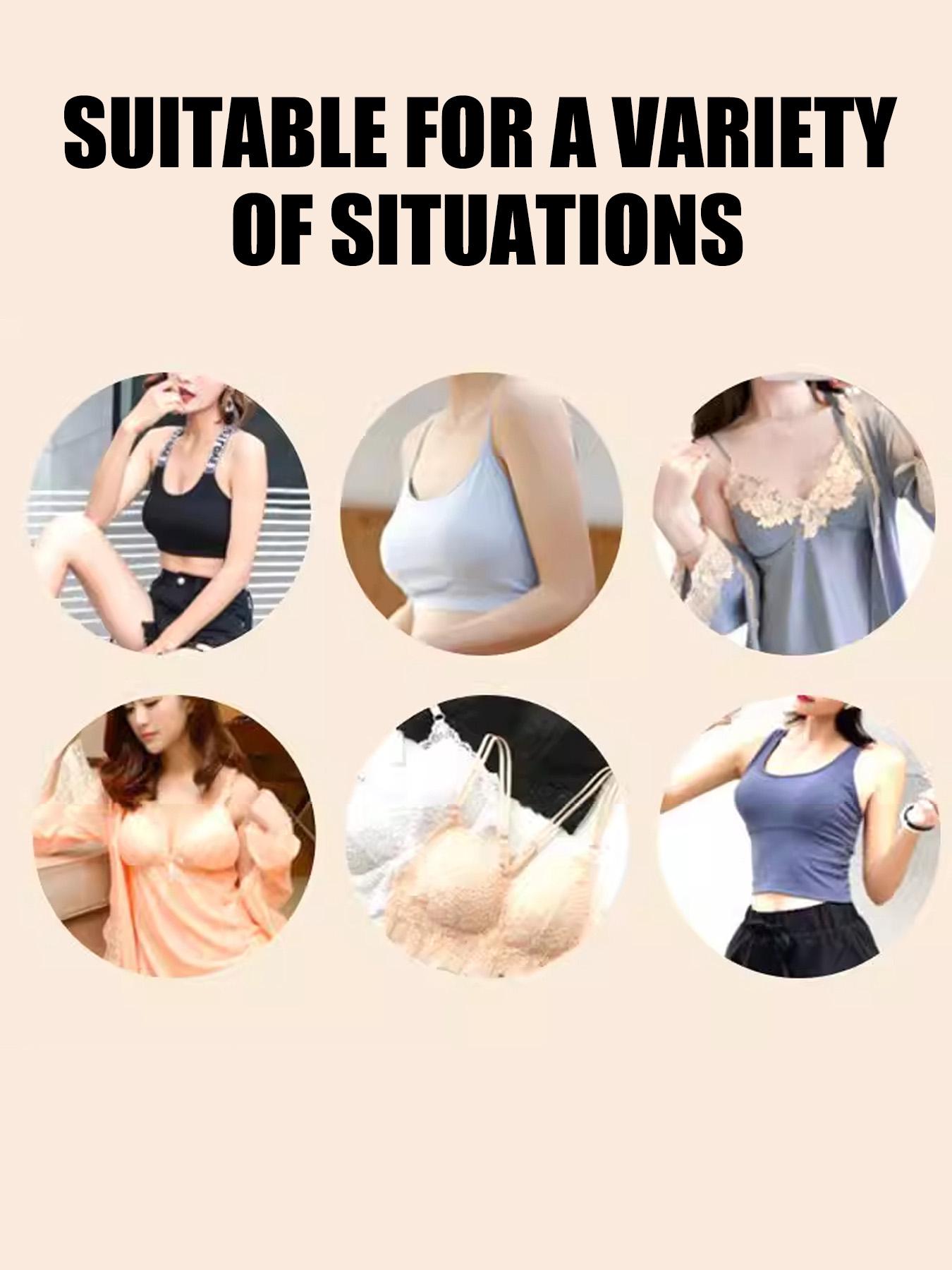 8 pieces of women's triangular underwire pads, insertable padding, featuring a seamless sponge pad for sports use and a multi-functional bra, soft and comfortable underwear padding accessories.