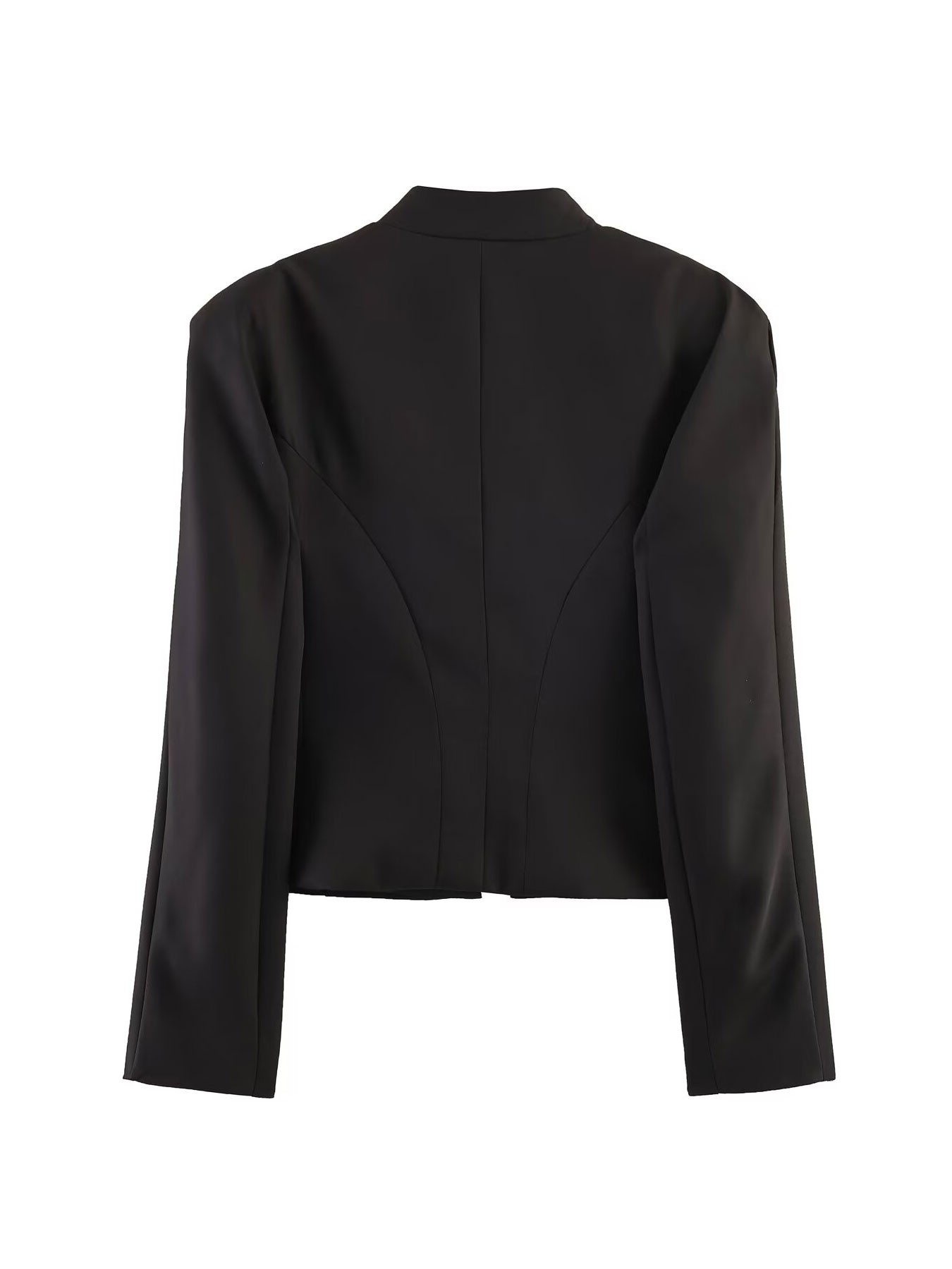 Women's Four-Season Retro Vintage Court Style Stand Collar Short Jacket Coats, Dual Gold Buttons, Waist Cinch, Fashionable Elegance Outerwear for Office and Dates, Fit