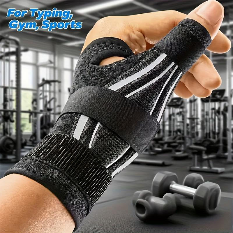 [Ergonomic Wrist Support] 2-piece/1-piece ergonomic wrist support with thumb support - The wrist support features an adjustable thumb guard, suitable for either the left or right hand. Its 270° wraparound design ensures a perfect fit