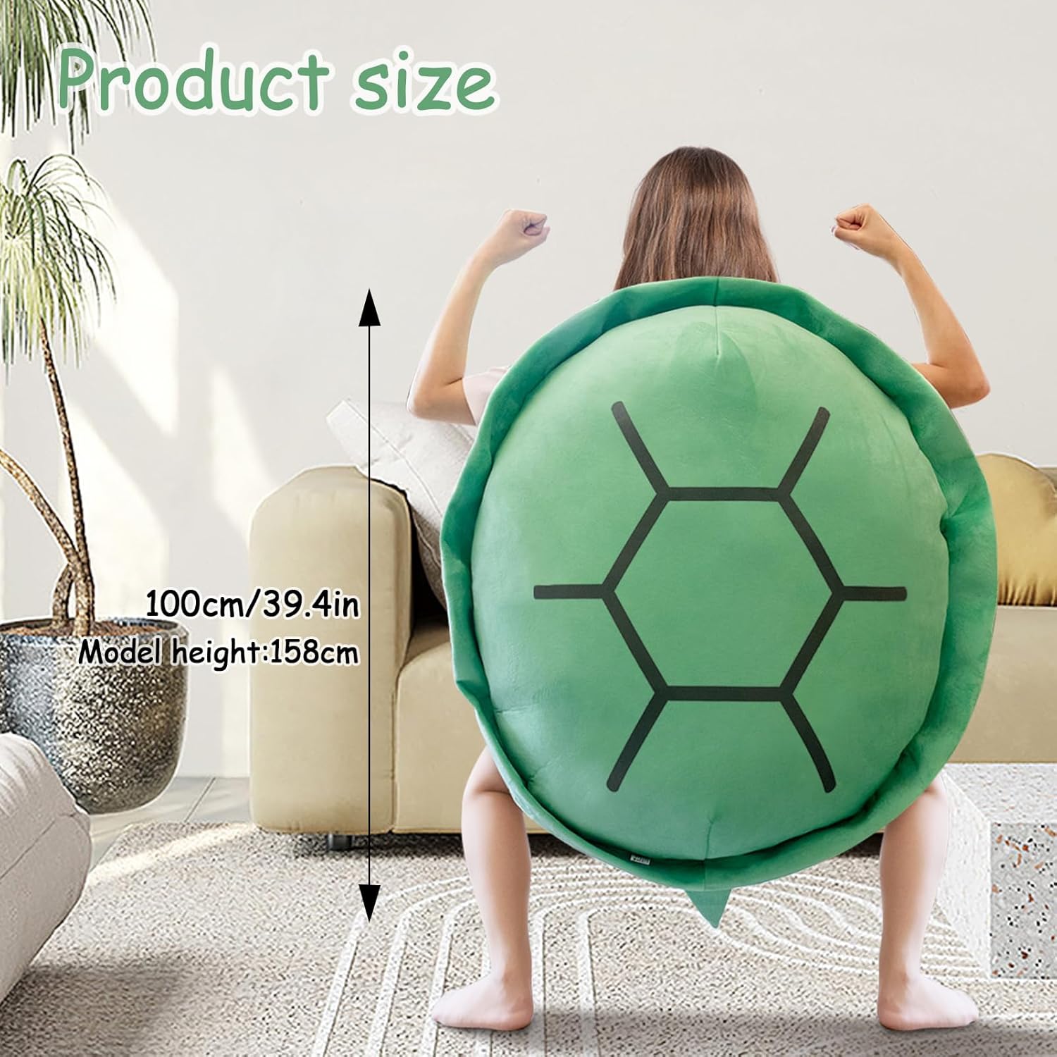 Wearable Turtle Shell Pillows, Turtle Plush Pillow Soft Huggable Animal Costume for Kids Adults , Plush Toy Funny Dress Up Creative Gifts