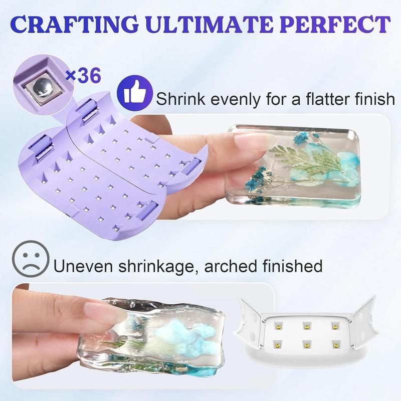 Double-Sided UV Light Advanced, Longer time Setting(2m,3m,5m) UV Resin Light with 36 LED Beads, Large Size UV Lamp for Resin Curing, Resin Molds, DIY Craft Decor(Own Design Patent) - LET'S RESIN