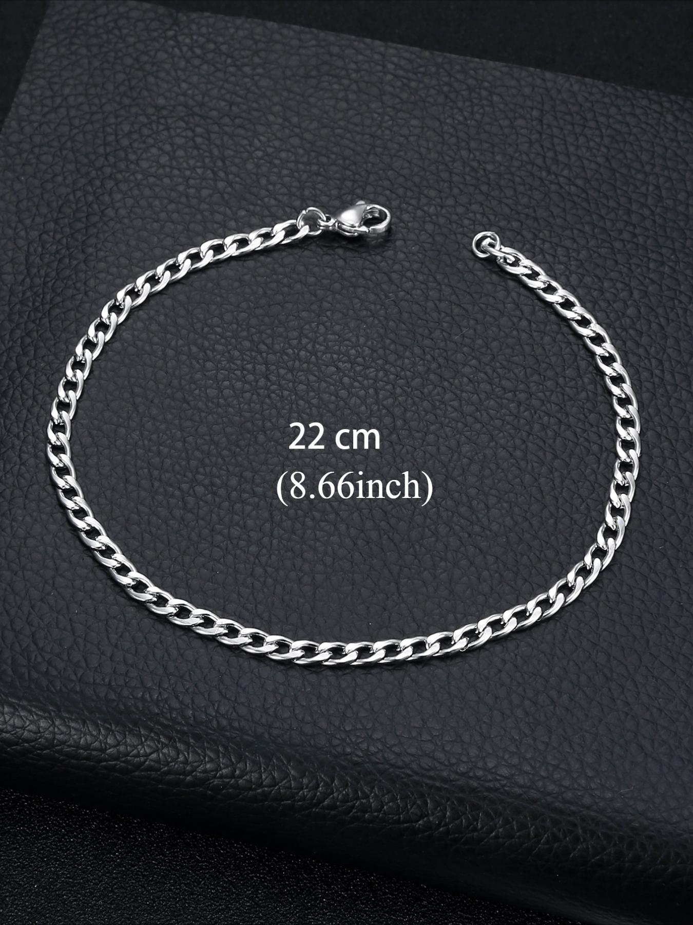Hip Hop Fashion Chain Stainless Steel Bracelet, Men's Hypoallergenic Jewelry, Daily Wearing Gifts