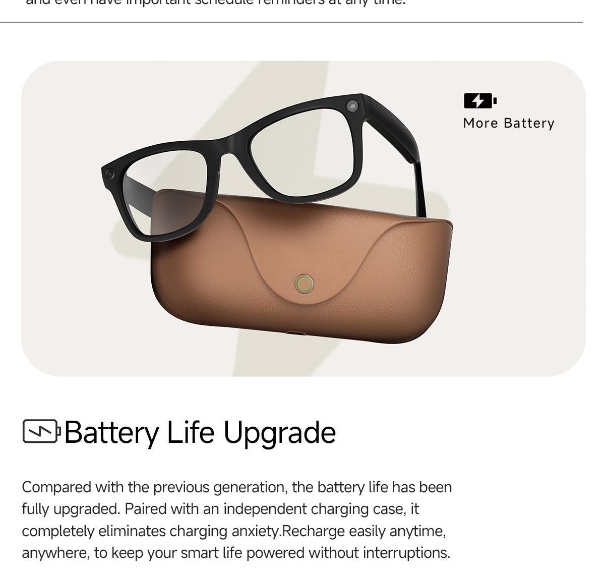 New Mt5 Ultra Ai Smart Glasses, 8mp HD Camera, Voice Recording, Real-Time Translation, Bluetooth-compatible Call, 300mah Battery, 2000mah Charger, Unisex