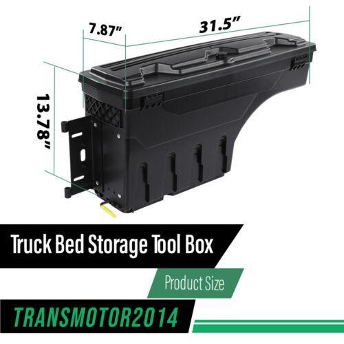 G-PLUS Truck Bed Storage Tool Box Swing Case Left Side Fit For 2019-2021 Dodge Ram 1500 Waterproof Left Driver Side Password Swing Case Tool Box