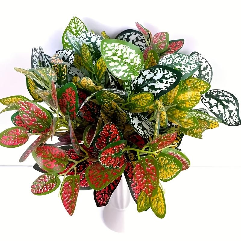 3pcs Realistic Leaf Plants, UV-Resistant Outdoor Decor, No Maintenance, Ideal for Garden, Pots, Porch, Various Occasions, Faux Potted Plant