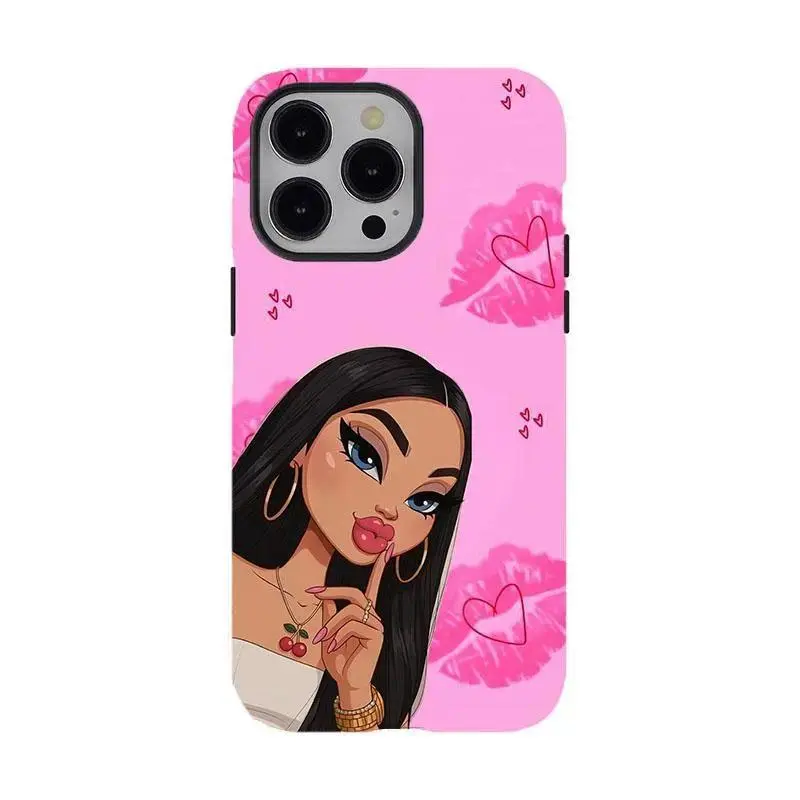 Y2K Gothic-style Barbie-themed film-style phone case—a durable protective cover compatible with iPhone 12, 13, 14, 15, 16, and 17. It makes an excellent gift for a best friend, perfect for the holiday season., Tpu, Fits Ios