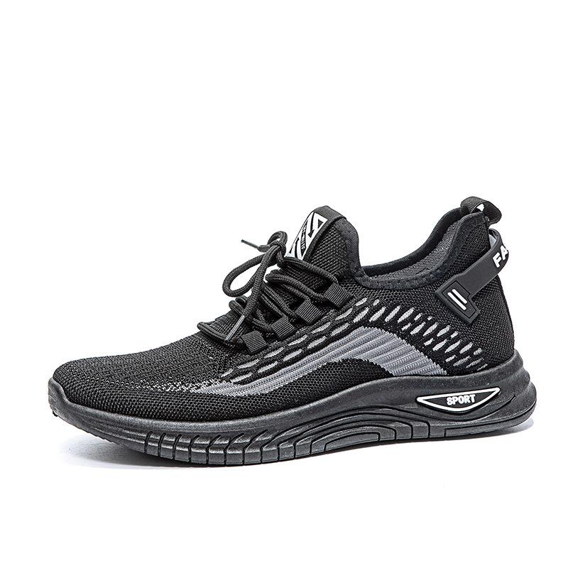 Men's Summer Thin Shoes 2026 New Versatile Mesh Running Shoes Breathable Sports Casual Flyknit Mesh Slip-On Shoes