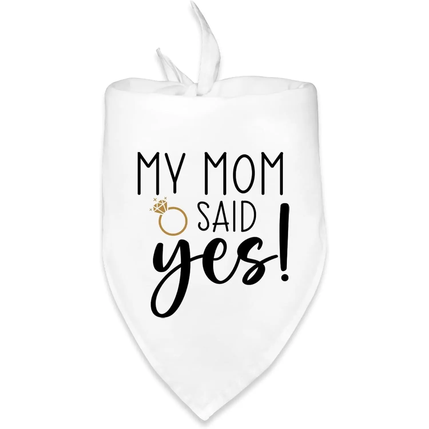 Dog Wedding Engagement Bandana Apparel & Accessories Pet Bandana Scarf Photo Prop My MOM Said yes! Wedding Outfit Funny Engagement Party Decorations Gifts
