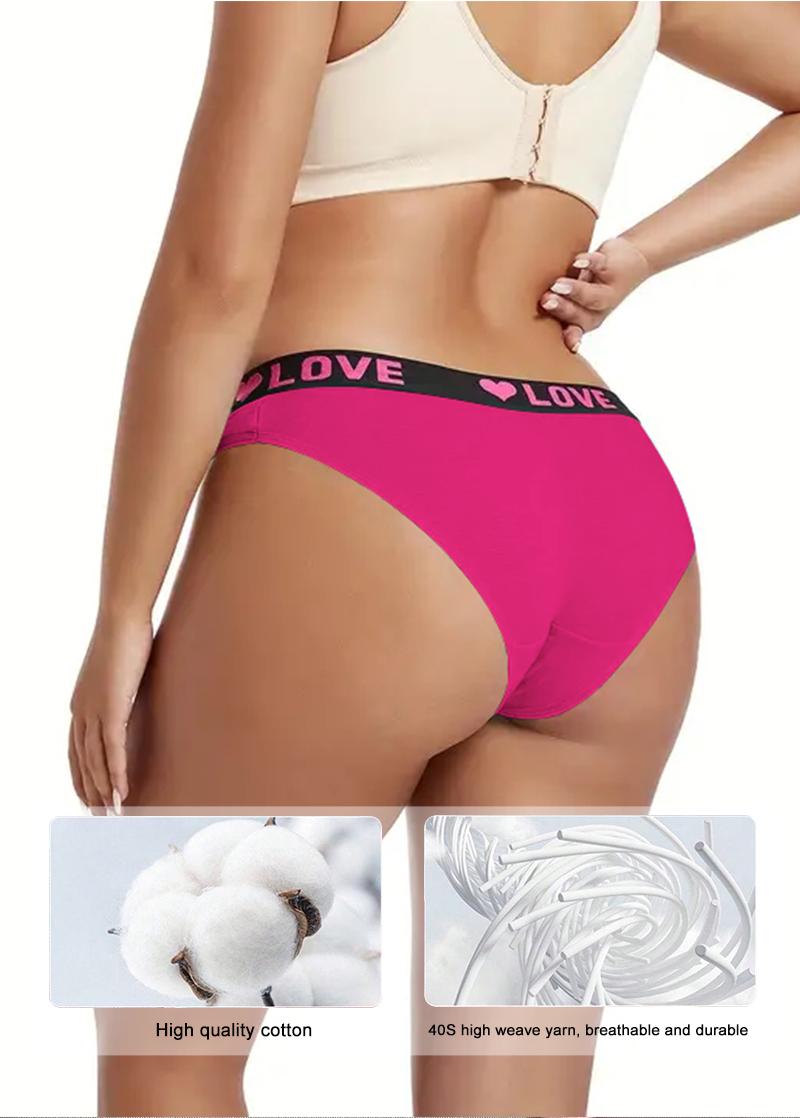 24pcs Women's Heart & Letter Tape Knicker Soft Comfy Breathable Panty, Summer Panties,Underwear for Al Seasons Daily Wear, Underwear for Women, Summer Wear 2024 24pcs Women's Heart & Letter Tape Knicker Soft Comfy Breathable Panty, Summer Panties,Underwear for Al Seasons Daily Wear, Underwear for Women, Summer Wear 2024