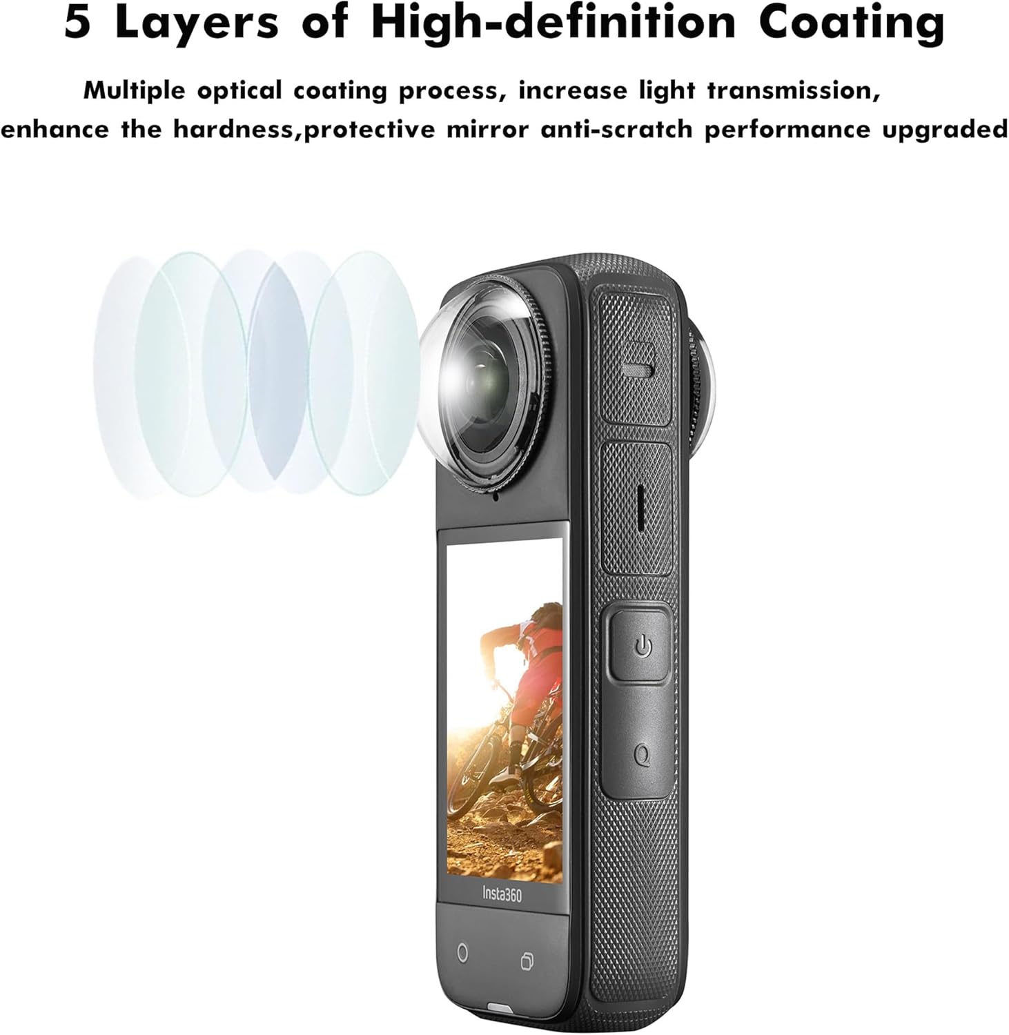 for Insta360 X4 Lens Guards, Plastic, Perfect for Outdoor Sports, Holiday Travel and Holiday Party with Premium Optical PC, Camera Lens Accessories | Lens Protection | Snap-on Design | Convenient Installation | Portable and Lightweight