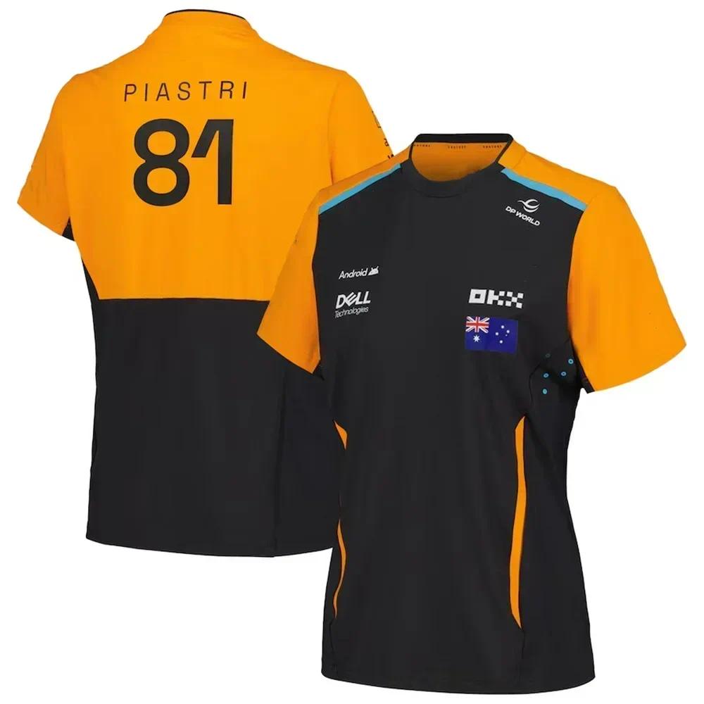 2025 new racing T-shirt racing suit outdoor sports adult and women's training suit short sleeved plus size