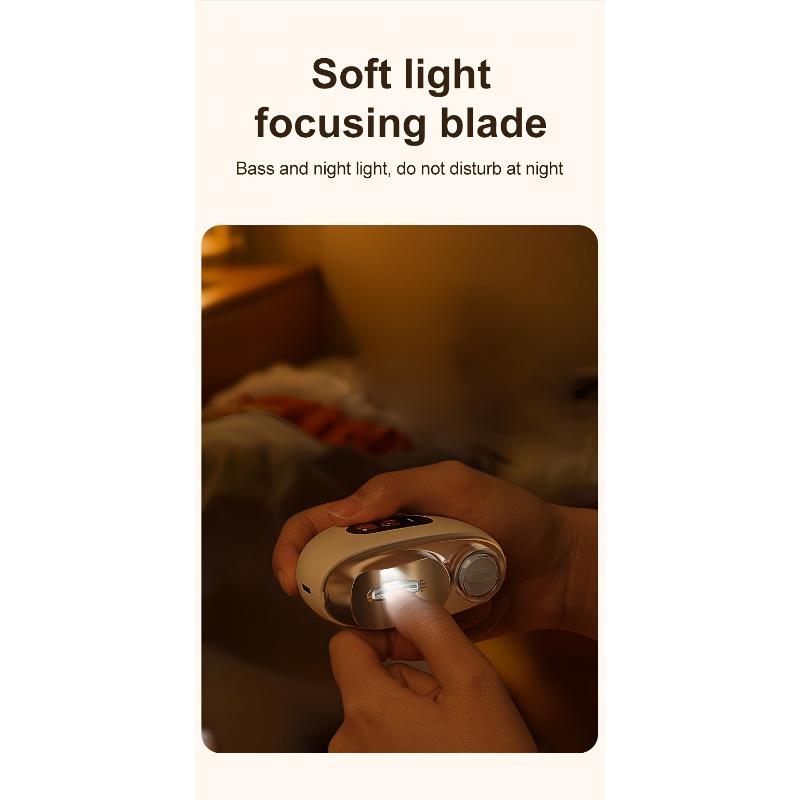 Smart Electric Nail Clipper 2-in-1 Nail Polisher Trimmer, USB Rechargeable, with Anti-Cut, Grinding, and Lighting Functions, Ideal for Manicures, Nail Filing, Polishing, and Shaping, a Perfect Gift