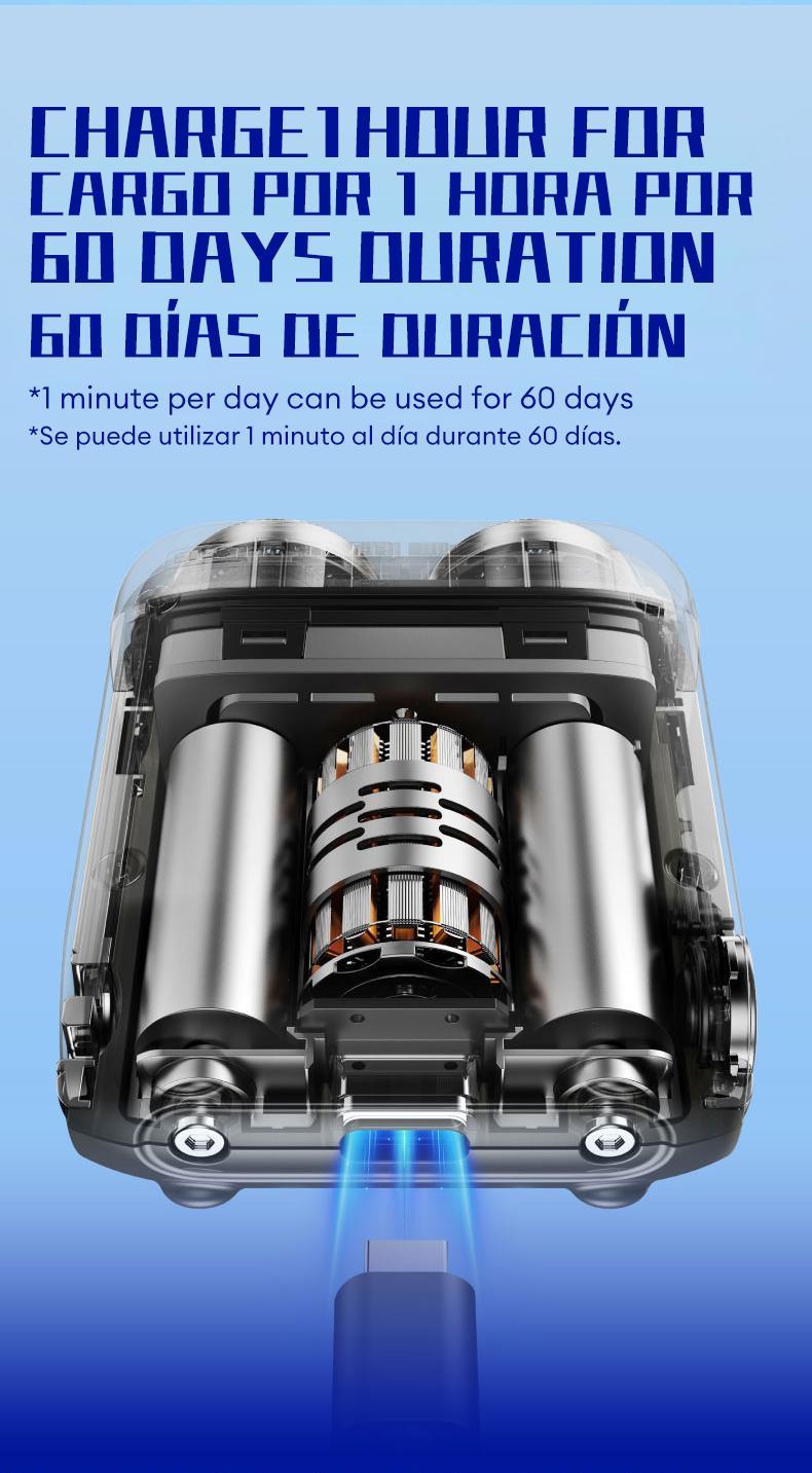 Skyworth Traveller Mini Electric Beard Shaver Upgraded Version Waterproof & Comfortable Double-Ring Magnetic Cutter, Long Lasting for Travel & Daily Use, 2025 New Beard Shaver Fathersdaygift