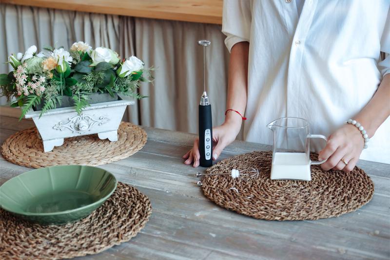 Handheld Milk Frother for Coffee, Rechargeable Electric Whisk with 3 Heads 3 Speeds Drink Mixer Foam Maker For Latte, Cappuccino, Hot Chocolate, Egg,Black Friday Online Event, Christmas Gifts Handheld Milk Frother for Coffee, Rechargeable Electric Whisk with 3 Heads 3 Speeds Drink Mixer Foam Maker For Latte, Cappuccino, Hot Chocolate, Egg,Black Friday Online Event, Christmas Gifts