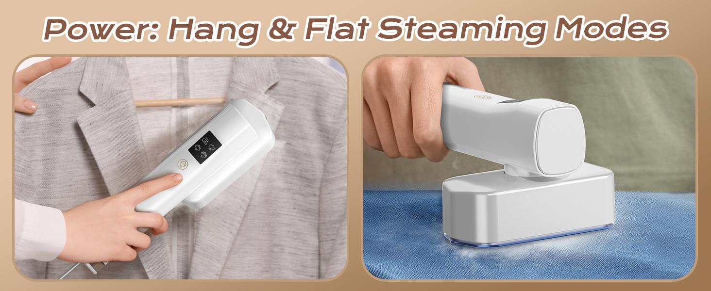 Steamer for Clothes, Portable Handheld Travel Steamer, Clothing Wrinkles Remover for Gament Steam, 1100W Powerful 2 In 1 Steamer&Iron, 100mL Water Tank Capacity, for 120V Home, Office, Travel