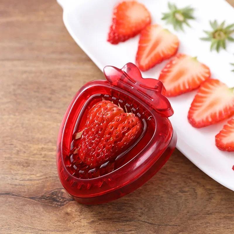 1pc stainless steel strawberry slicer cream cake decorating tool date slicer egg cutter kitchen creative kitchen gadget