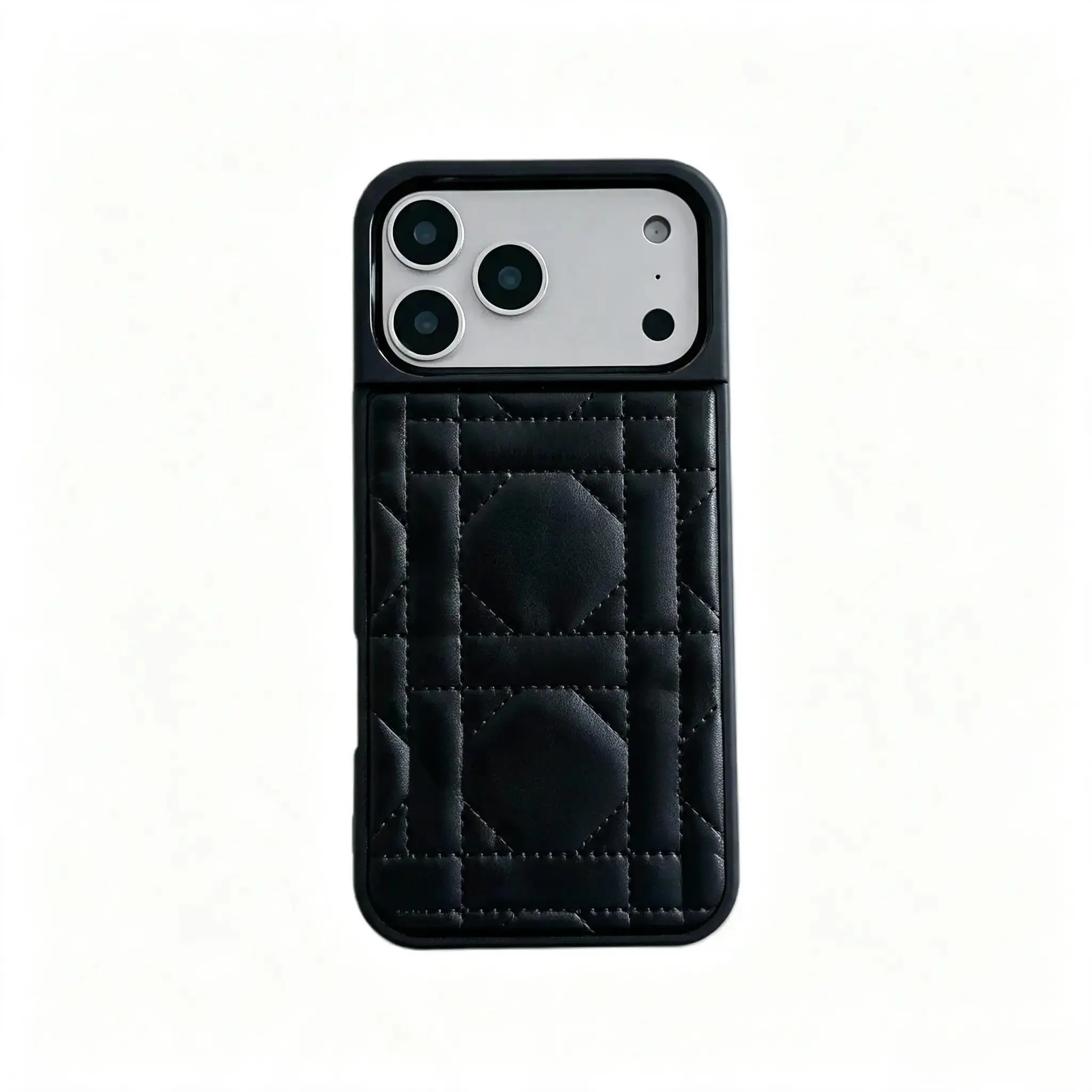 Diamond Stitch Gold-Embossed Cellphone Casing for iPhone 18/17/16 Pro Max, High-End Fine Craftsmanship Stylish Shockproof Protection Mobile Phone Accessory, Accessories, Fits Ios