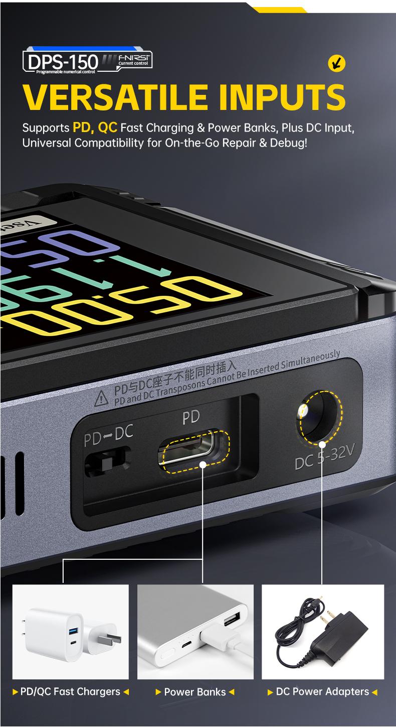 FNIRSI DPS-150 Laboratory DC Power Supply CNC Adjustable 30V 5A Digit Display Mini Portable Regulator Switching Power Supply