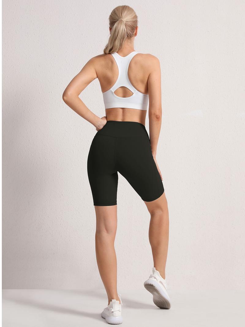 CHRLEISURE 3PCS Biker Shorts for Women High Waist Ultra Soft Womens Workout Shorts with Pocket Opaque Yoga Gym Running Volleyball Short