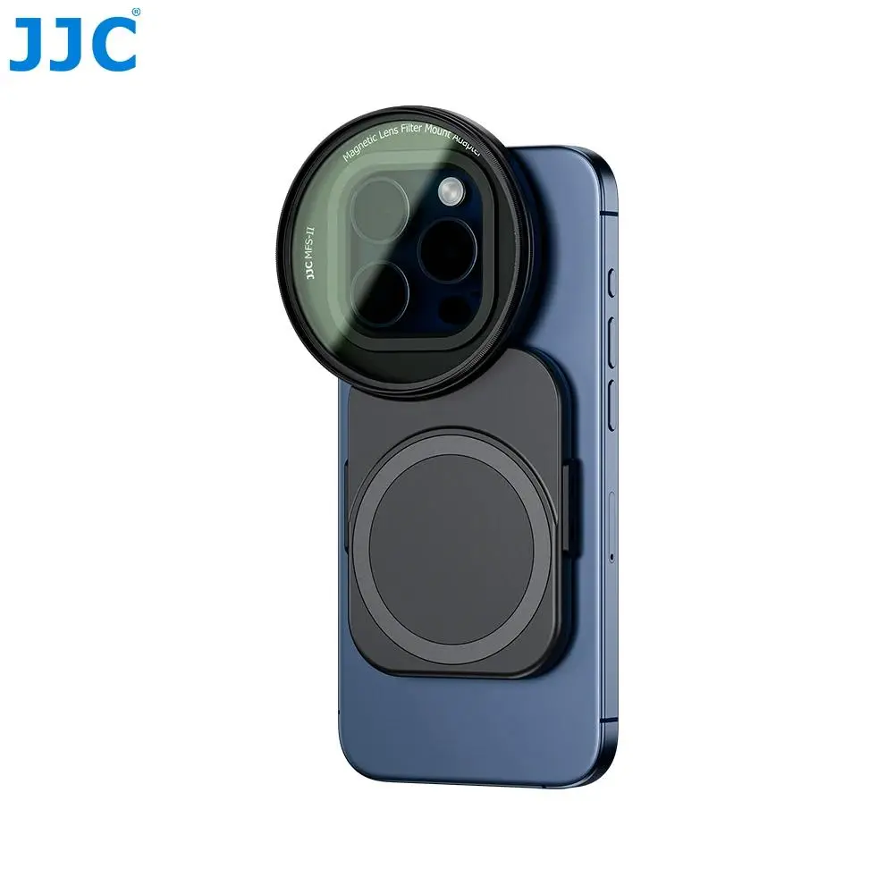 JJC Upgraded 67mm Magnetic Lens Filter Adapter for iPhone 16 15 14 Pro Max iPhone Video Filter with Dual-sided MagSafe Cold Shoe