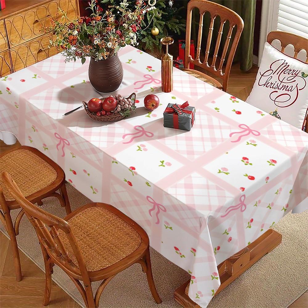 Rectangular Marble Pattern Tablecloth, Polyester Material, Easy to Clean, Multiple Sizes Available, Ideal for Daily Use, Holidays, Anniversaries, Washable Table Cover