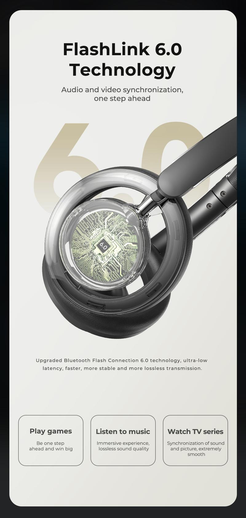 HTC HP06 OWS Open Wireless Headphone Foldable Bluetooth Headphones Over Ear with Built-in Microphone HIFI Stereo Multifunctional Earbuds Wireless Headset for Gaming, Phones, Computers, Electronics Audio Headphone