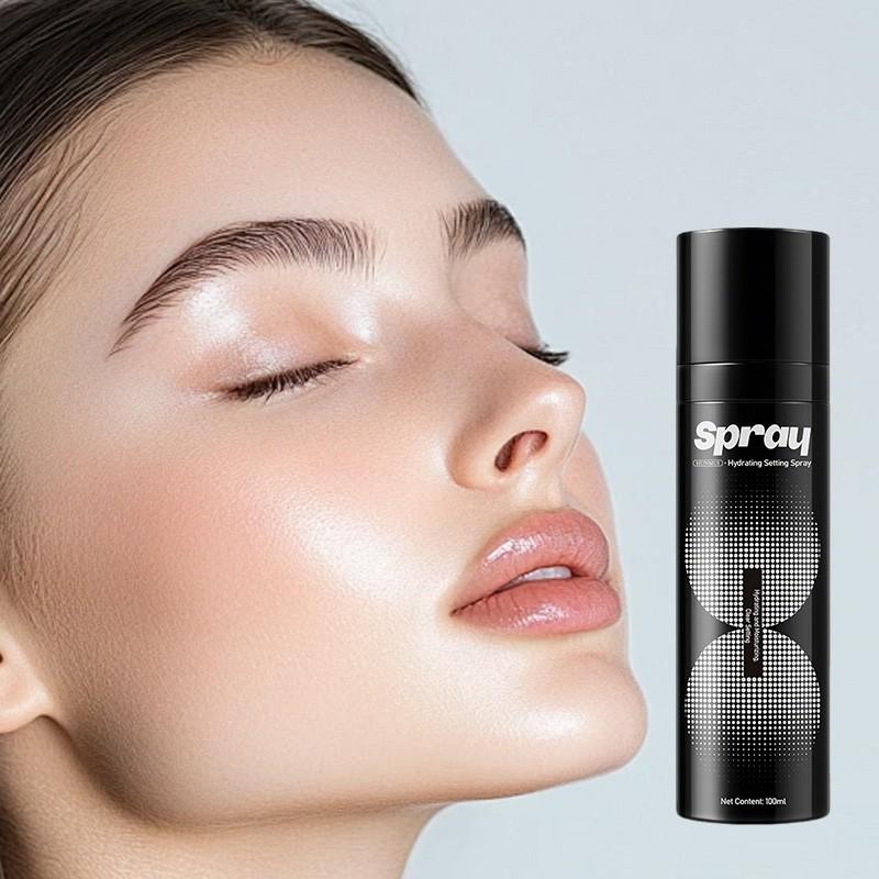 Hydrating Setting Spray 100ML, Say Goodbye to Flakiness, Fine Mist Long-Lasting Makeup, Glowy Finish No Smudging, Moisturizing Makeup Fixer