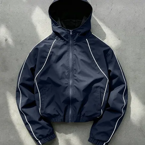 Men's Hooded Jacket, Long Sleeve Casual Style, Wind-Resistant Wrinkle-Free Fabric, Bright Color, All Seasons, Daily Wear, Night Run, Shopping, Coats