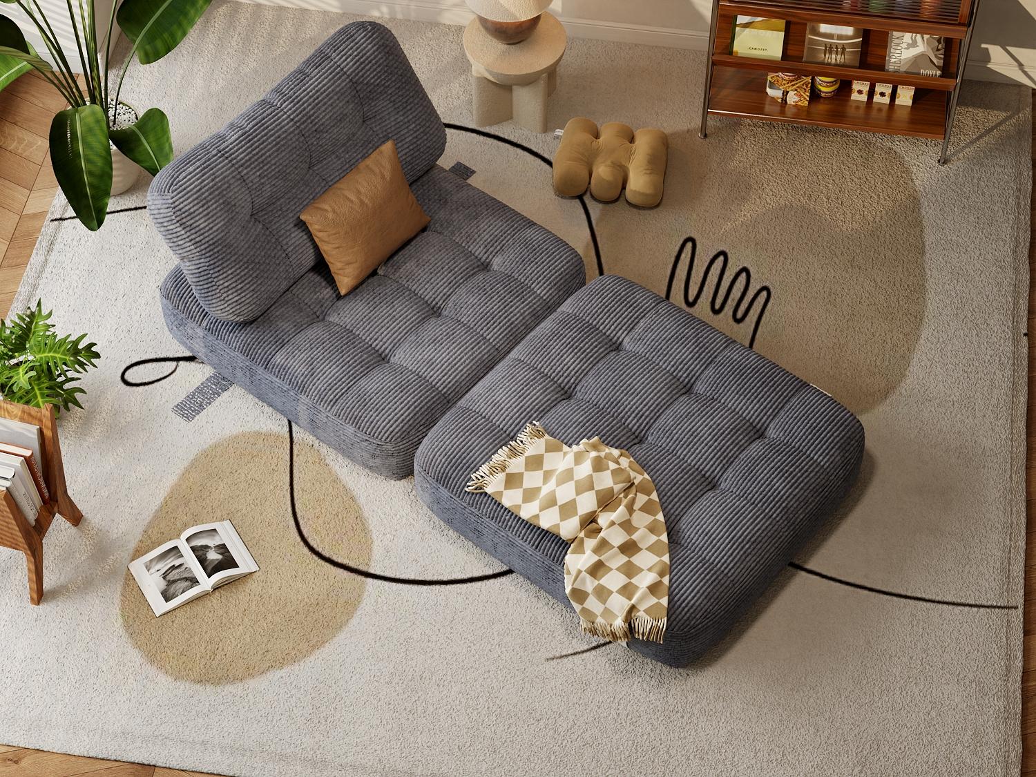 Yitahome 2-in-1 Foldable Sofa Bed, Super Comfy Chair Bed, with Pillow Foldable Mattress, with Support, Space Saver for Living Room, Bedroom, Guests