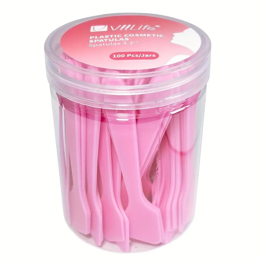 100 Pcs Cosmetic Spatulas for Mixing Creams and Skincare, Small Plastic Makeup Applicator for Crafts and Scraping Jars, Home Beauty Tool