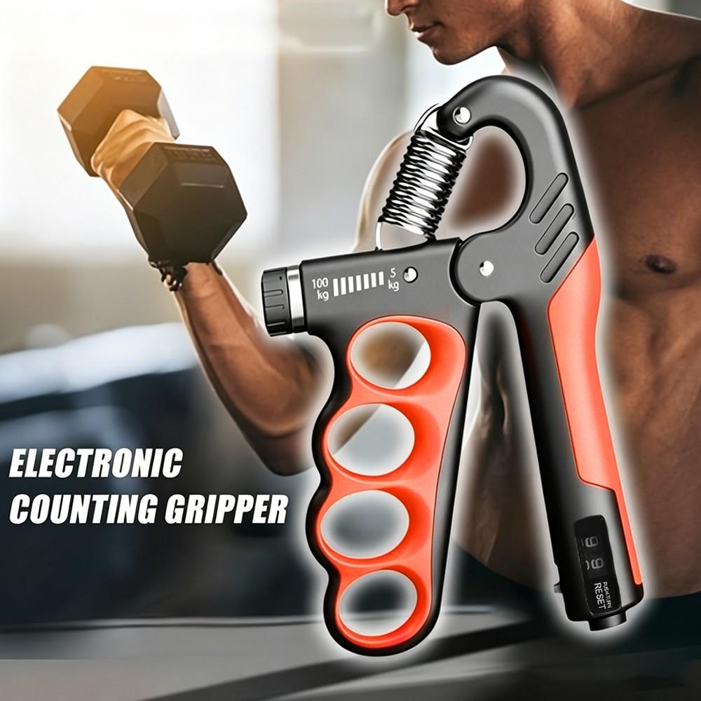 Adjustable Resistance Hand Gripper, Mechanical Counter Grip Strength Trainer, Wrist Extender for Gym Workout, 11.02-220.46 Lbs