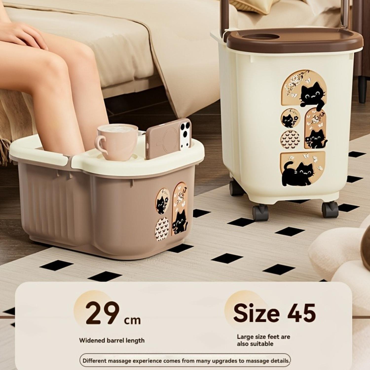 PrimPick Removable cover for the foot bath, a household foot massage relaxation basin for relaxing feet, a foot bath for home health care, a foot bath for elderly women with insulation and heightened deep massage function for washing feet