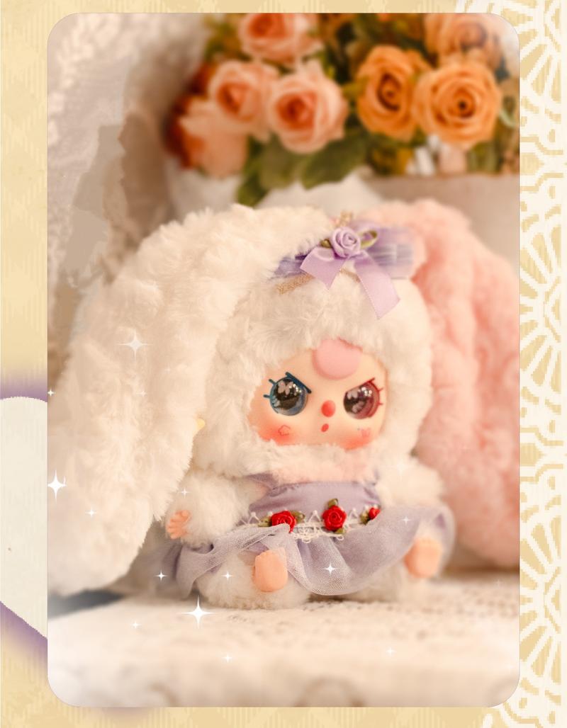 Baby Three Lily Rabbit Town V4 Plush Blind Box,12 Routine +1 Hidden Edition,Soft Cute Bunny Doll,Kawaii Girlish Toy,Mystery Box Unboxing,Trendy Collectible