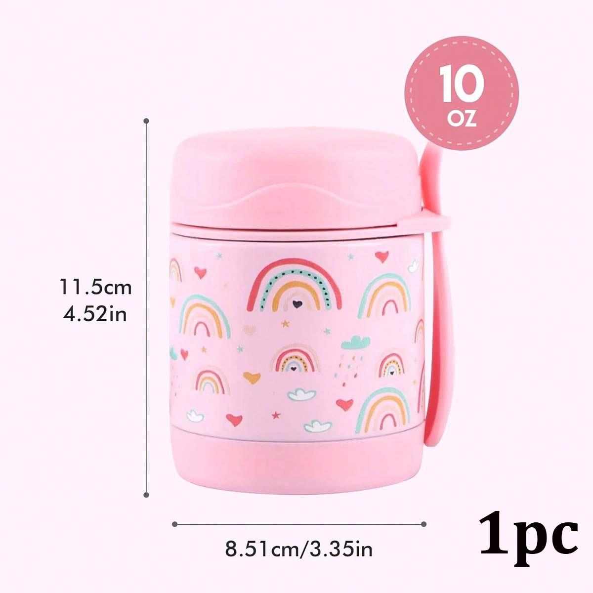 10oz Stainless Steel Insulated Food Jar with Spoon, Leak-Proof Soup Cup, Modern Style, Ideal for Students, Office, Travel, Kitchen, Great Gift