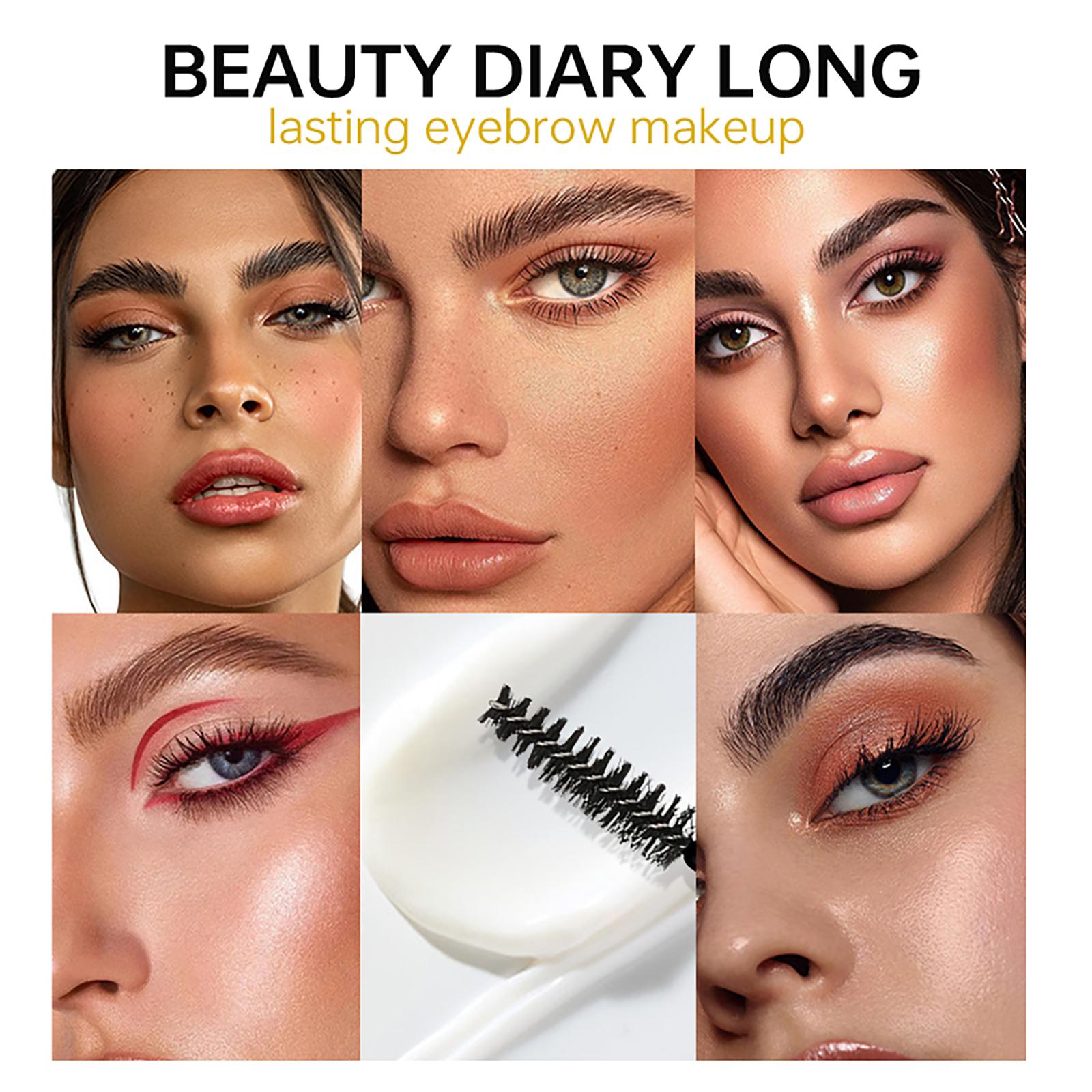 Wild Eyebrow Gel, Natural Setting Transparent Colorless Soft Jelly Shaping Brow Wax, Brow Styling Gel with Long-Lasting Hold and Easy Application
