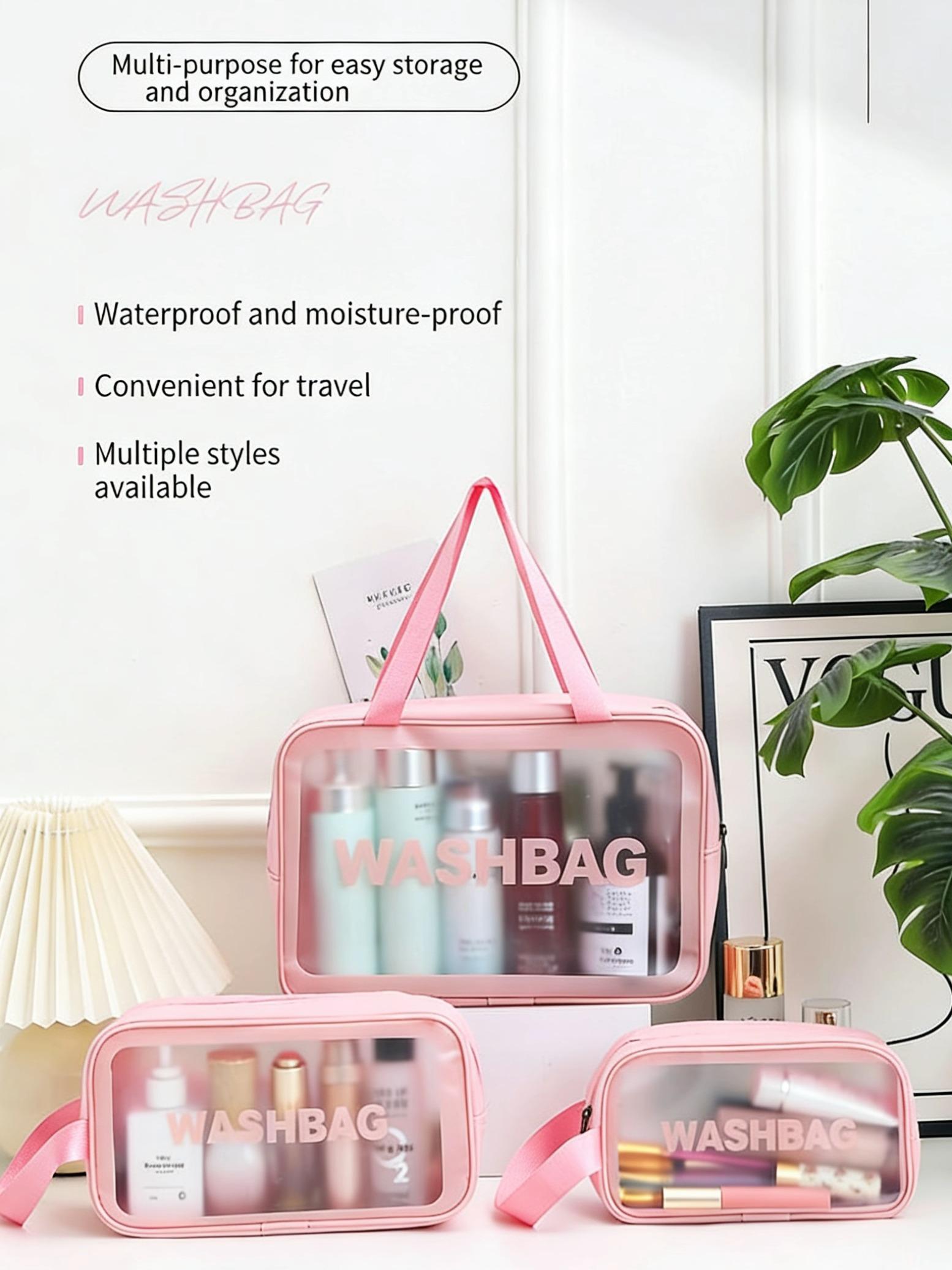 Double Layer Makeup Bag, Multi-Functional Large Capacity Travel Cosmetic Bag, Portable New Color Handbag, High-End Wash Bag