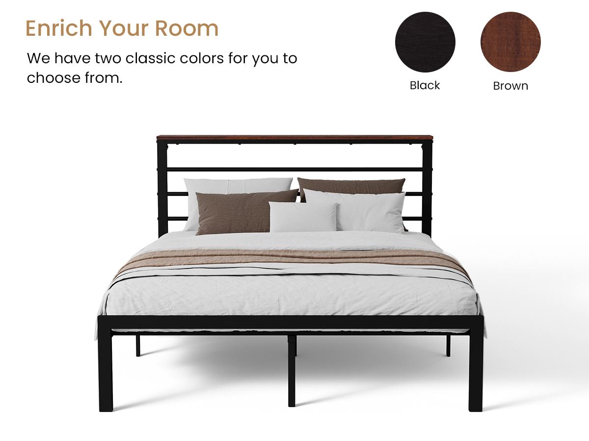 SHA CERLIN Bed Frame with Headboard Shelf,【Frame Only No Mattress】 Heavy Duty Platform Bed Frame with Strong Metal Foundation, No Box Spring Needed#ChristmasGifts#TikTokShopBlackFriday
