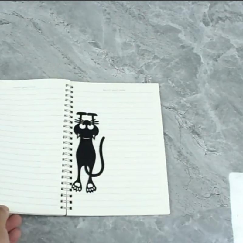 10-Piece Set Creative Openwork Bookmark Adorable Cat Bookmarks Book Accessories for School Office Home Supplies