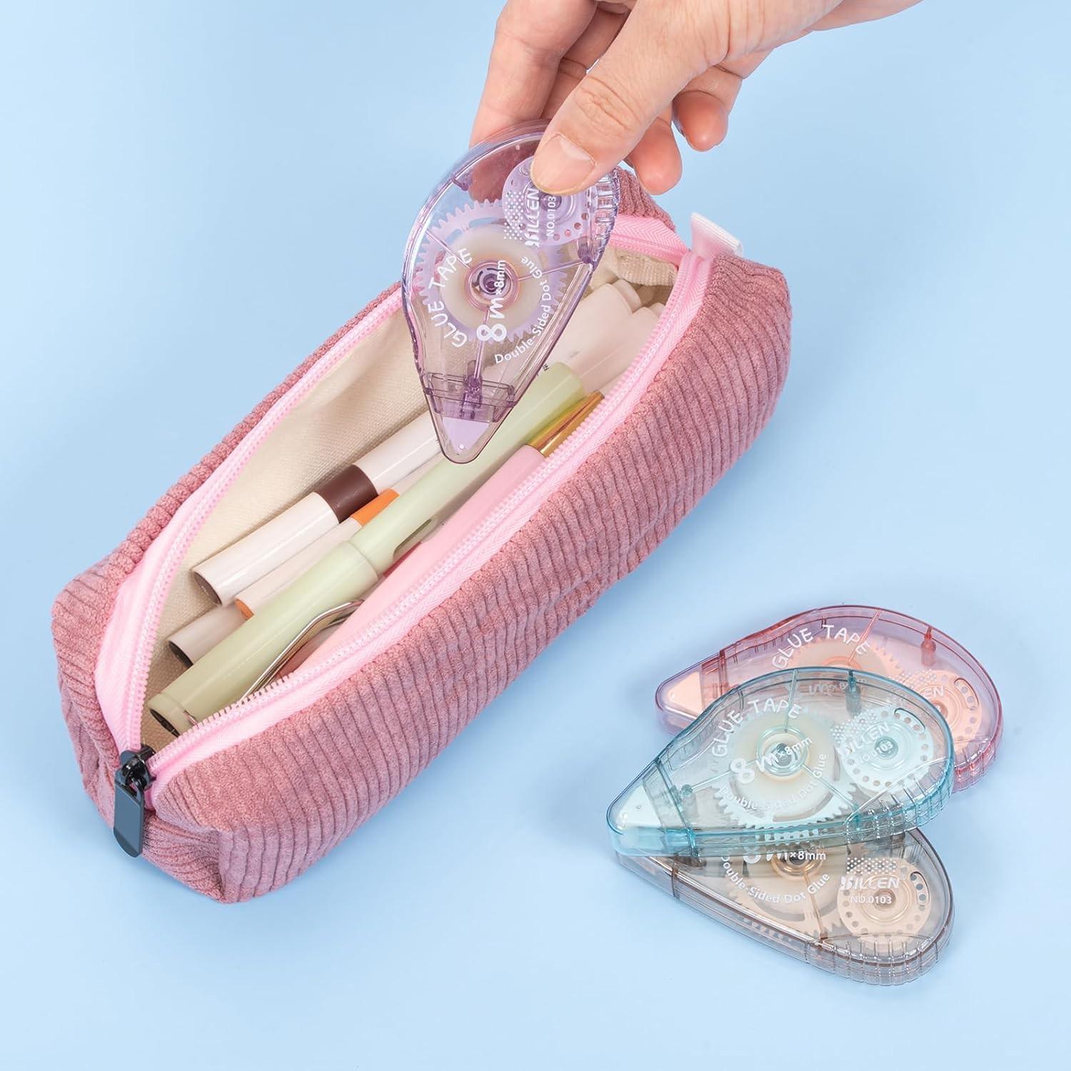 4 Pack Double Sided Tape Rollers for Crafts Scrapbook ,Glue Tape Runner for Kids and Adults,School Office Teacher Supplies (0.31 inch/8mm X 26.25 ft / 8m)