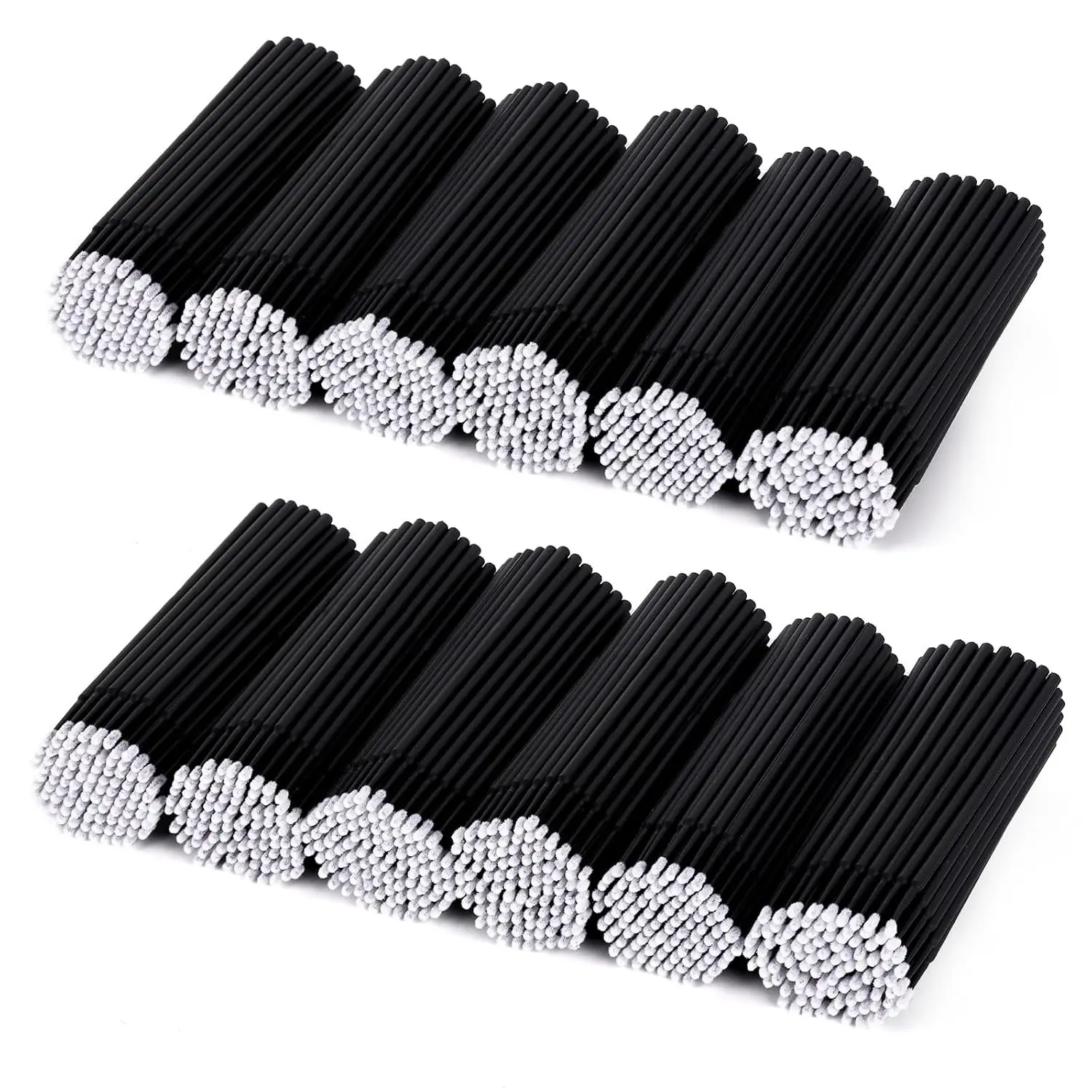 1200 Pcs Micro Applicator Brush, Micro Swabs, Disposable Eye Lashes Mascara Wands for Eyelash Extension(Black)