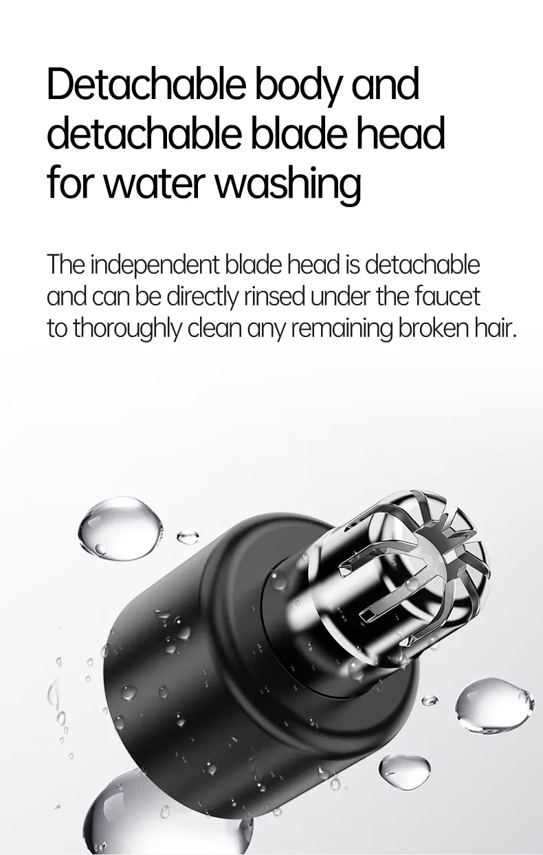 Product Introduction of WPBB Electric Nose Hair Trimmer,Professional Painless Eyebrow & Facial Hair Trimmer for Men Women,Led Display Nose Clipper,Nose and Ear Hair Trimmer Travel,Easy to Clean,Gifts for Men Women 12