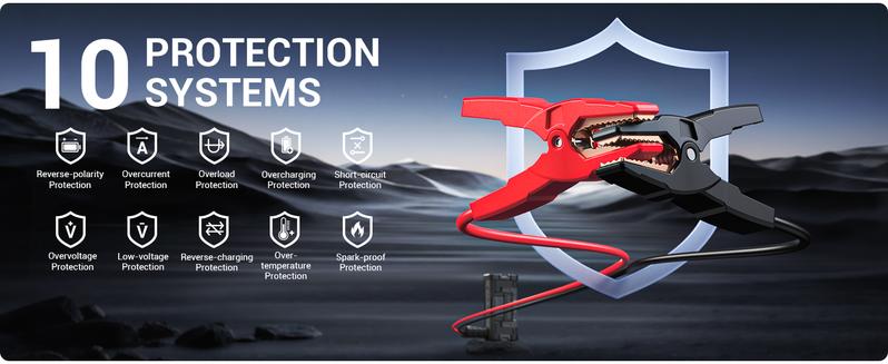 6000A Jump Starter,24000mAh Car Battery Jump Starter with LED Display,All Gas or Upto 12L Diesel,12V Jump Pack with Battery Booster with Built-in LED Light,dealsforyoudays