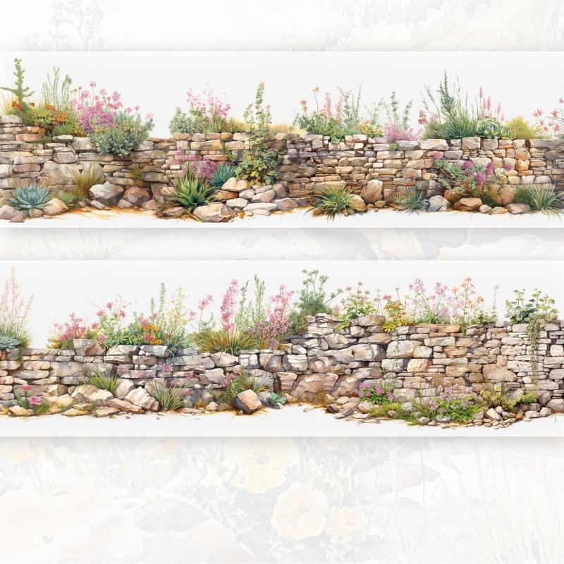 DIY Decorative Pet Tape Stickers, Wall Theme Decoration, Scrapbooking Album Supplies, Creative Craft Accessories, DIY Decal Film for Home & Office Use, Floral Pattern Sticker