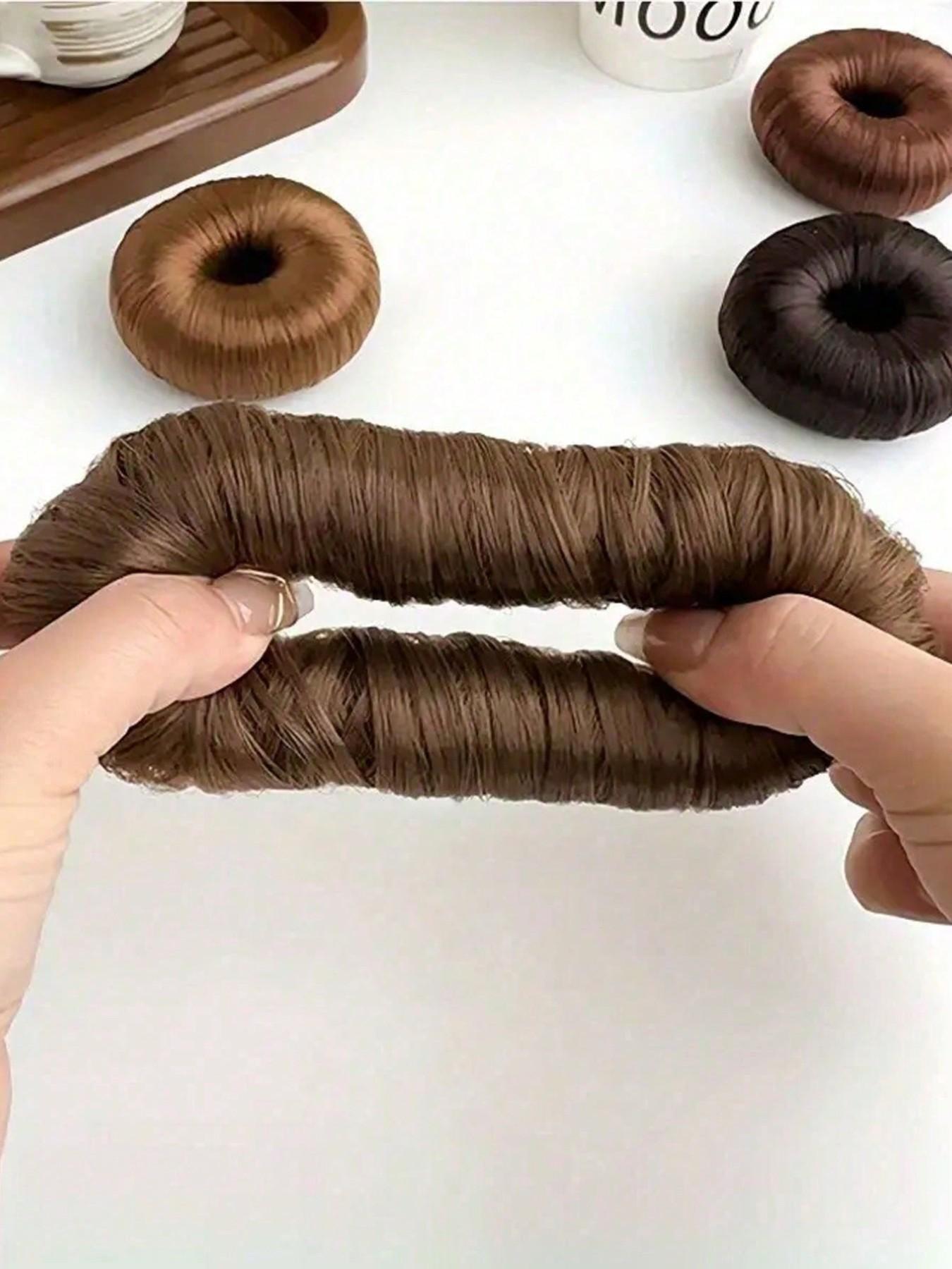 Wig Bun Hair Tie Hair Accessories Fluffy Donut Bun Braided Hair Styling Tools Hair Accessories， Women Hair Maker Donut Magic Foam Sponge Big Ring Hair Styling Tools Headdress Hairstyle Hair Accessories,Hair Donut Hair Bun Maker, Ballet Buns Maker,