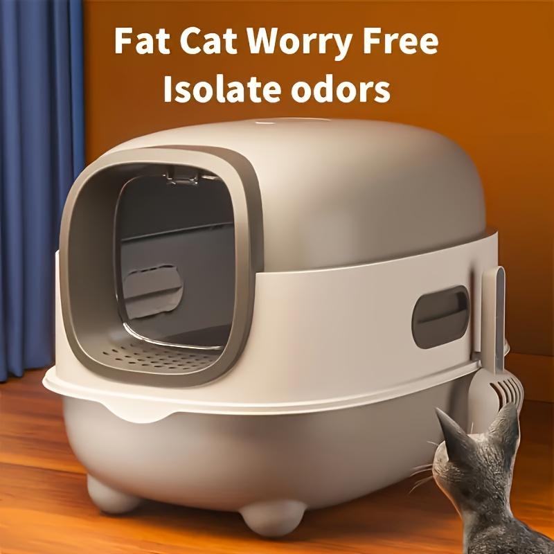 Extra Large Enclosed Cat Litter Box, Splash-Proof & Odor-Control, Designed for Big Cats, Ideal for Lazy Pet Owners