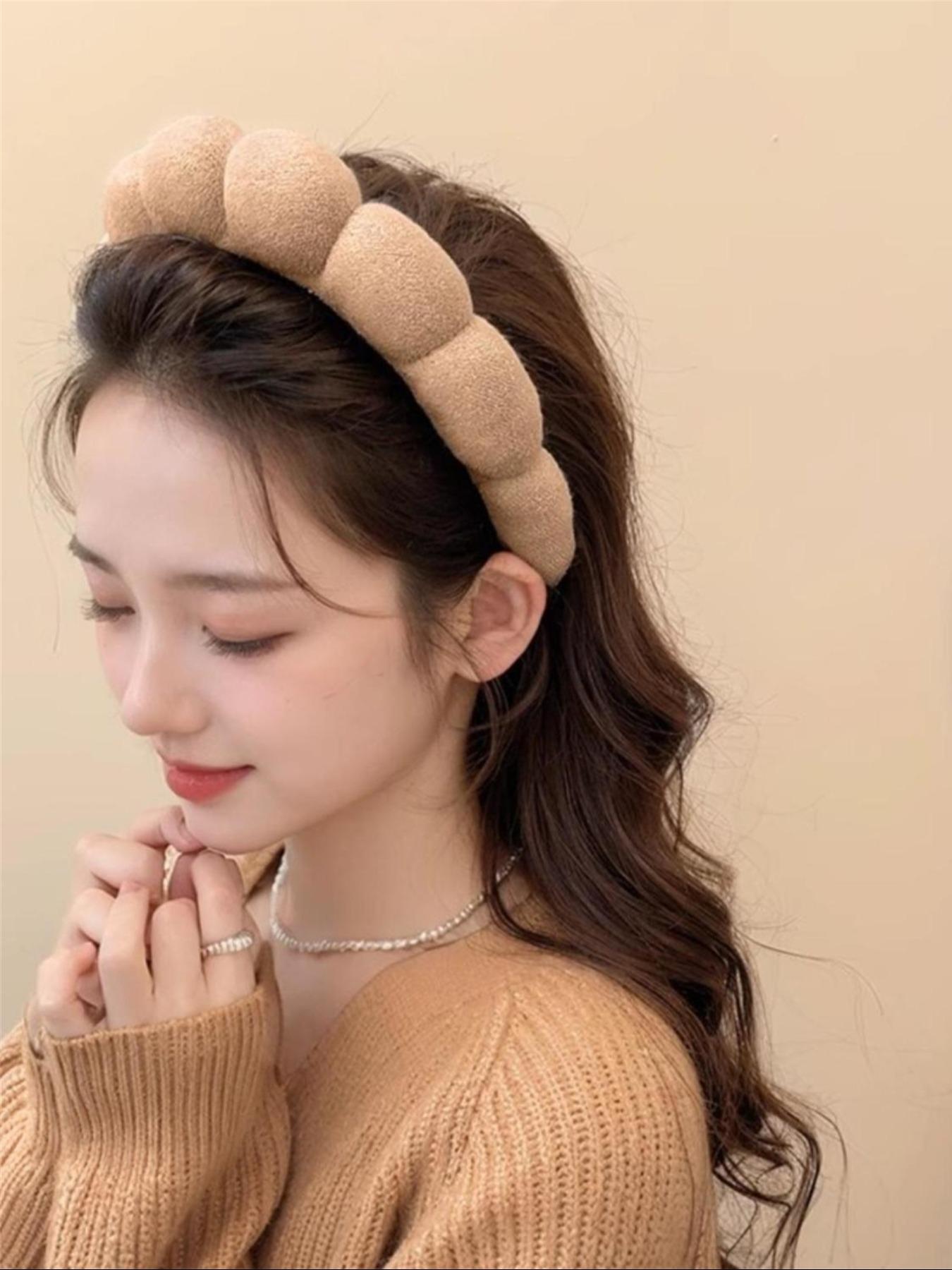 Cloud Shaped Sponge Puffy Headband, Fashion Hair Accessories for Women & Girls, Minimalist Headwear Suitable for Thick Hair