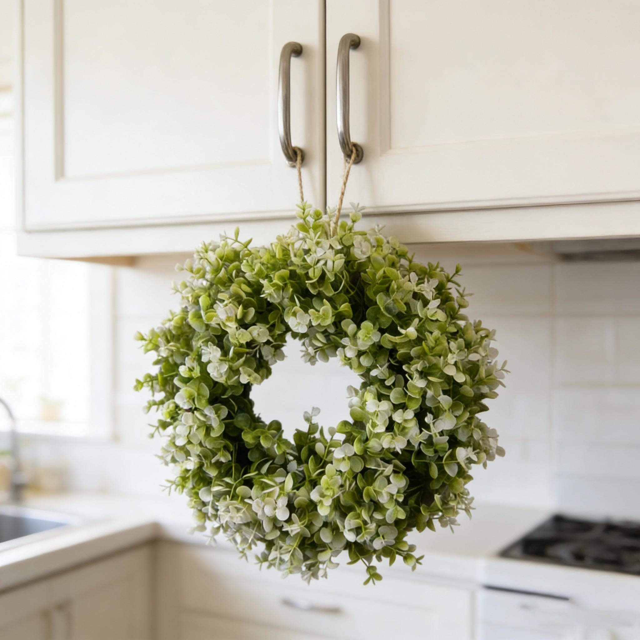 Artificial Eucalyptus Tree and Wreath, Perfect for Spring Summer Easter Mother's Day Graduation Decor, Home Garden Patio Porch Barn Door