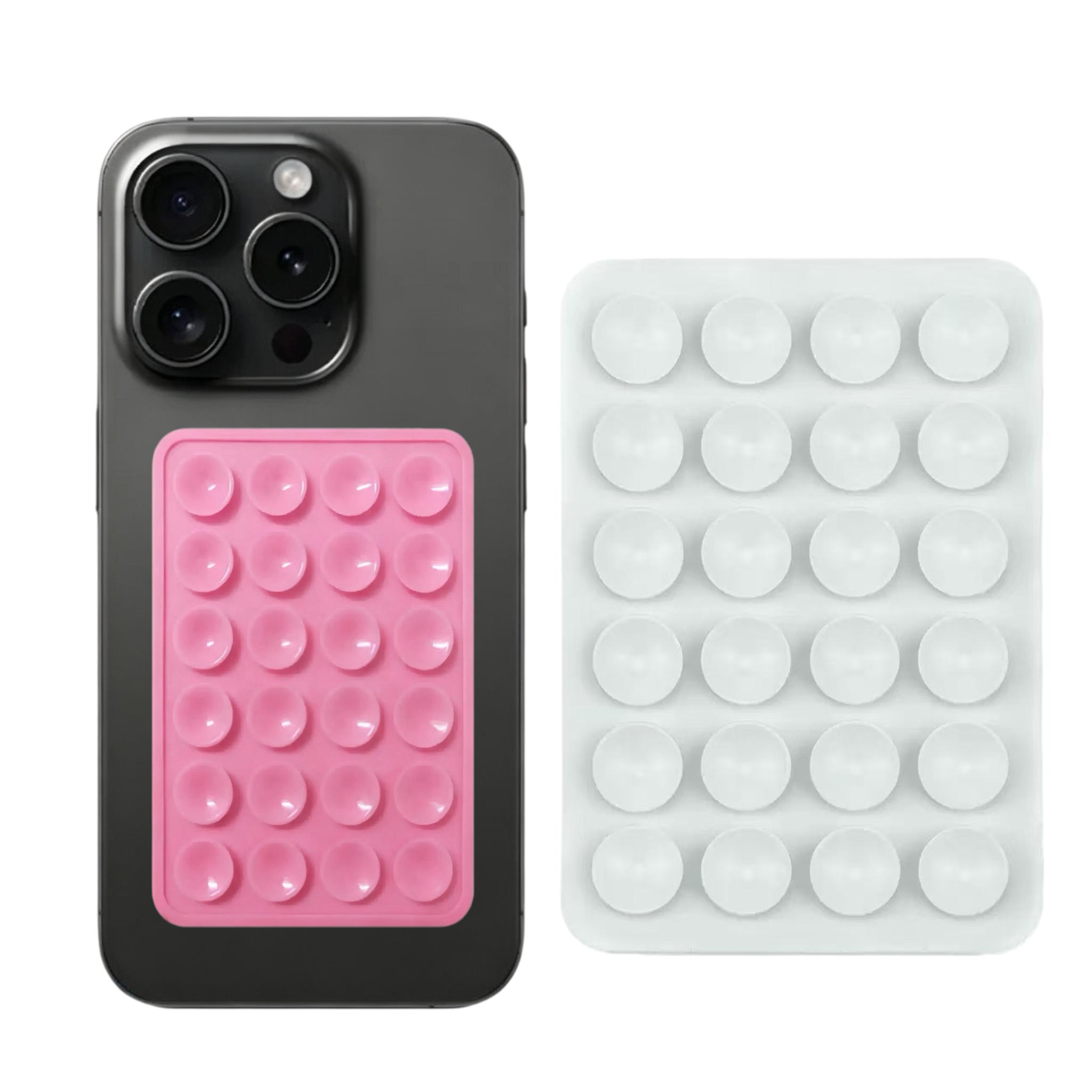 Mobile Phone Accessory 1PC 24-Double-sided Suction Cup Anti-slip Smartphone Holder Mount, Portable Detachable Design, Ideal for Car, Travel Use