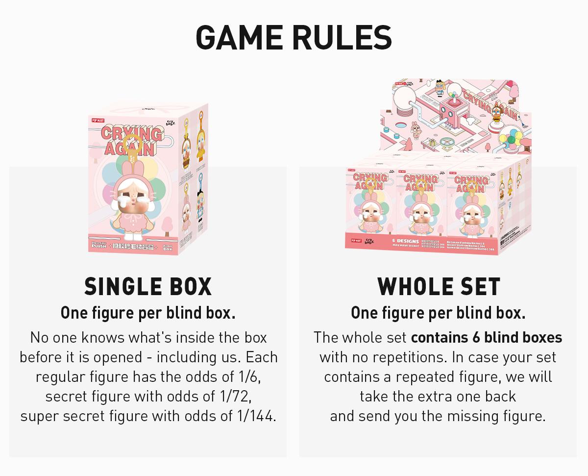 POP MART CRYBABY Crying Again Series-Vinyl Face Plush Blind Box, Mystery Box POP MART CRYBABY Crying Again Series-Vinyl Face Plush Blind Box, Mystery Box